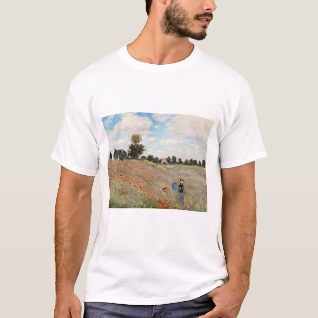 Camiseta Claude Monet - Poppy Field (Frente)
