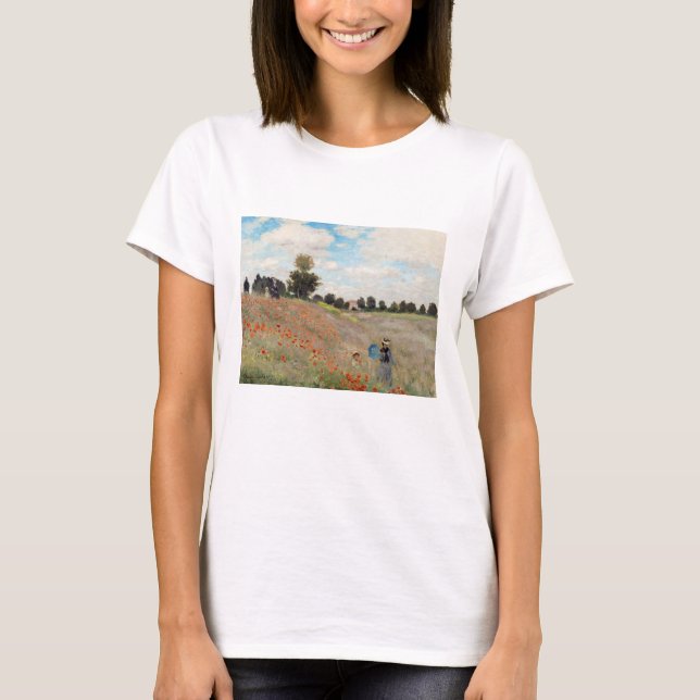 Camiseta Claude Monet - Poppy Field (Frente)