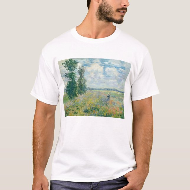 Camiseta Claude Monet - Poppy Fields próximo da Argentina ( (Frente)