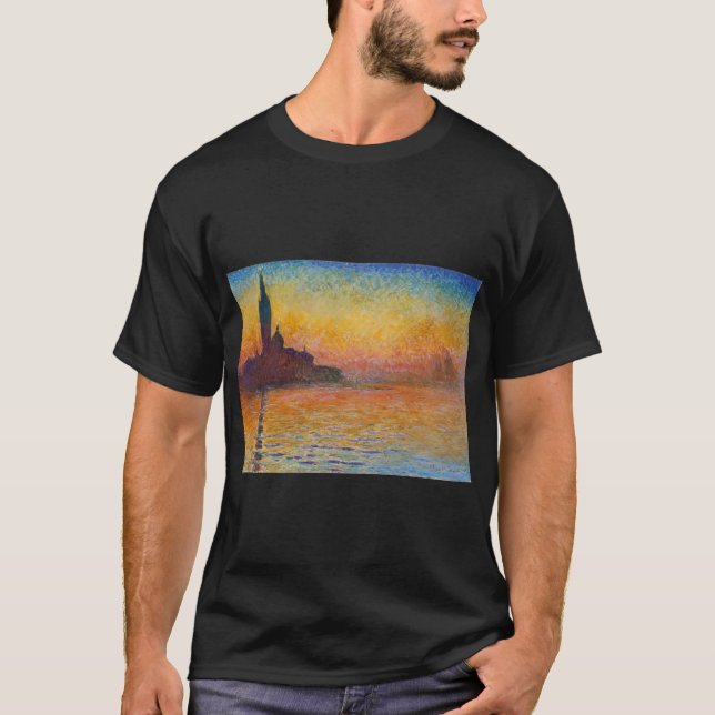 Camiseta Claude Monet - San Giorgio Maggiore em Dusk (Frente)