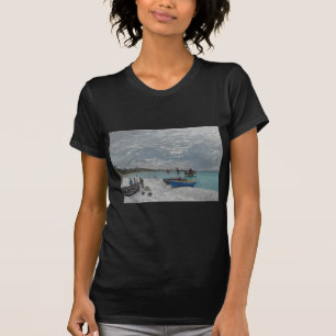 Camiseta Claude Monet Sky Clouds Barcos Marítimos