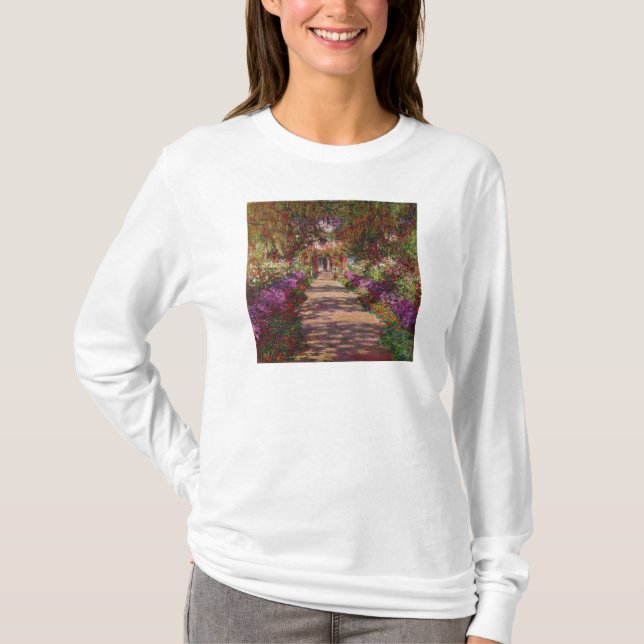 Camiseta Claude Monet | um caminho no jardim de Monet (Frente)