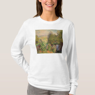 Camiseta Claude Monet um canto do jardim em Montgeron