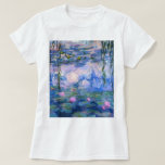 Camiseta Claude Monet Water Lily Vintage Floral HD Art<br><div class="desc">Claude Monet Water Lily Vintage Floral HD Art T-shirt.
Pintor de Lírios-d'Água de Claude Monet. Pintado entre 1916-1919.</div>