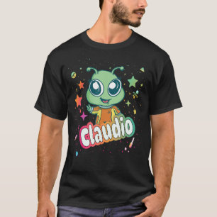 Camiseta CLAUDIO - Nome do Menino Bonito com Alienígena 1 f