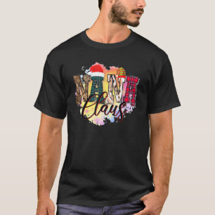 Camiseta Claus Nana Leopardo de Couro de Vaca Serape Ociden