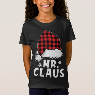 Camiseta Claus Vintage Red Xadrez Natal Pajama Matchi