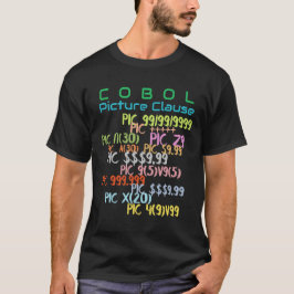 Camiseta Cláusula Picture em Programação Cobol