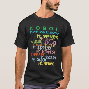 Camiseta Cláusula Picture em Programação Cobol