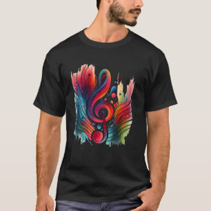 Camiseta Clave de Sol Colorida - Músico ou Professor de Mús