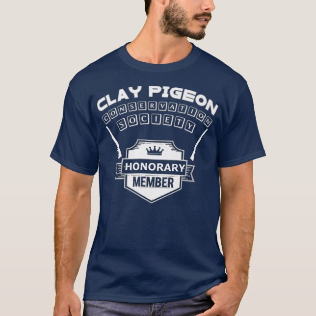 Camiseta Clay Pigeon Conservation Society Membro Funny (Frente)
