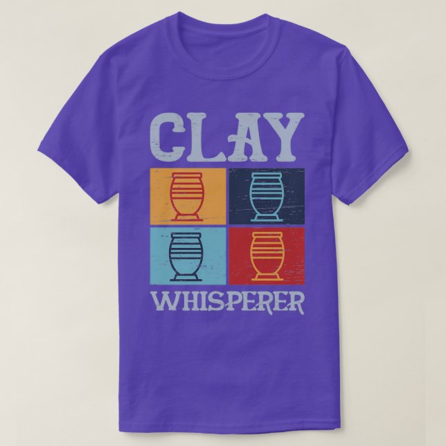 Camiseta Clay Whisperer para um Artista Cerâmico (Frente do Design)