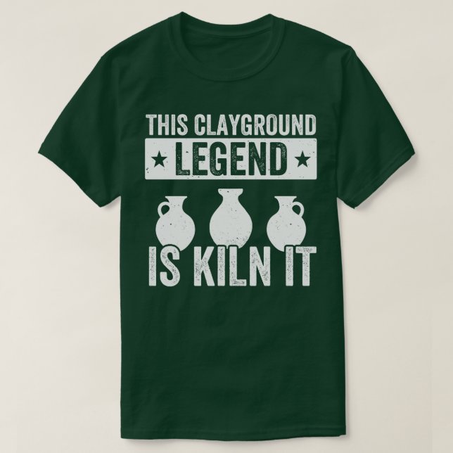 Camiseta ClaygroundEngraçado Potter Clay (Frente do Design)