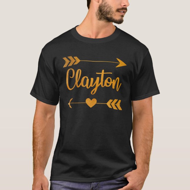 Camiseta CLAYTON NC NORTE CAROLINA Funny City Home USA Mulh (Frente)