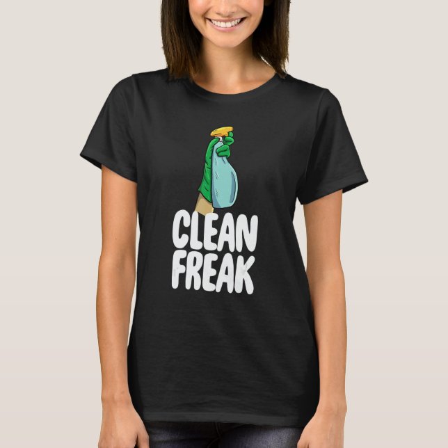 Camiseta Clean Freak Cleaner  Women Cleaning Team  2 (Frente)