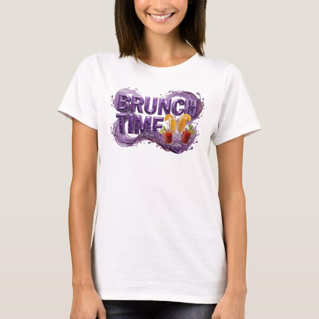 Camiseta Clean Purple BRUNCH TIME Statement (Frente)