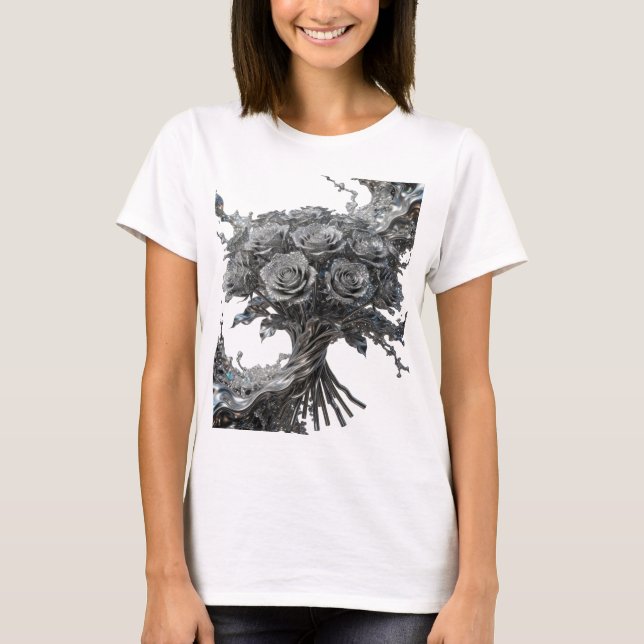 Camiseta Clean Silver ABSTRACT ART Statement (Frente)