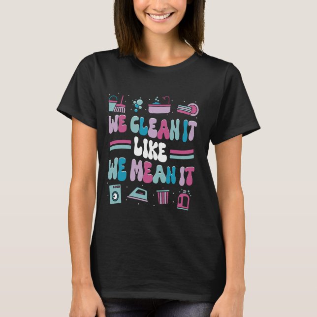 Camiseta Cleaner Lady Housekeeper (Frente)