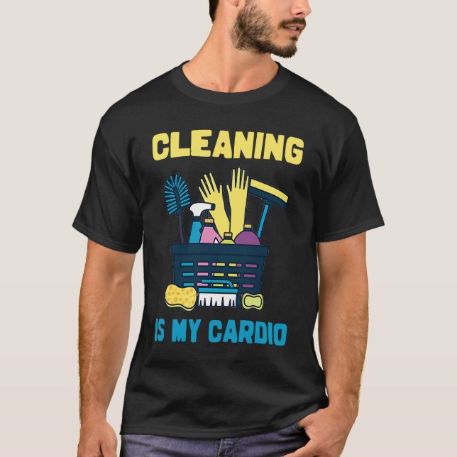 Camiseta Cleaning Lady Cardio, Housekeepers Maid Graphic (Frente)