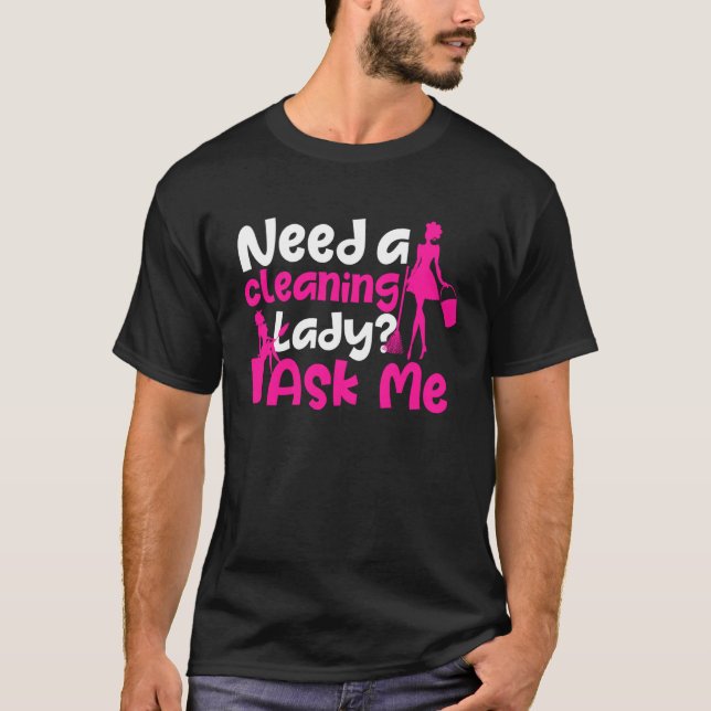Camiseta Cleaning Lady Housekeeping Apparel For Women (Frente)