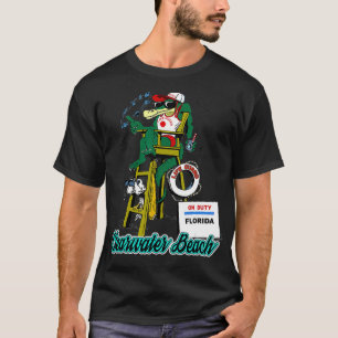 Camiseta Clearwater Beach Flórida Alligator Guarda Life