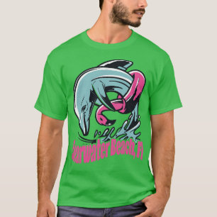 Camiseta Clearwater Beach Florida Dolphin Flamingo Floaty