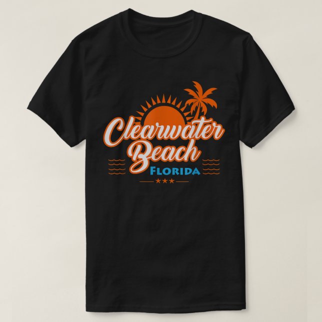 Camiseta Clearwater Beach Florida T (Frente do Design)