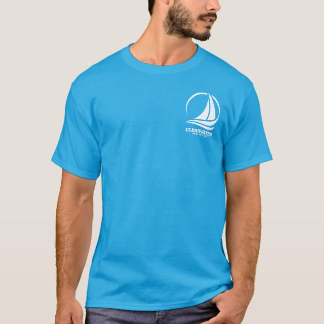 Camiseta Clearwater Beach (tartaruga marinha) (Frente)