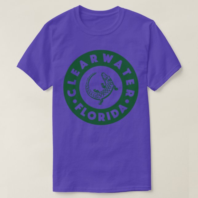 Camiseta Clearwater Florida Circle Green (Frente do Design)