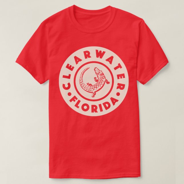 Camiseta Clearwater Florida Circle Tan (Frente do Design)