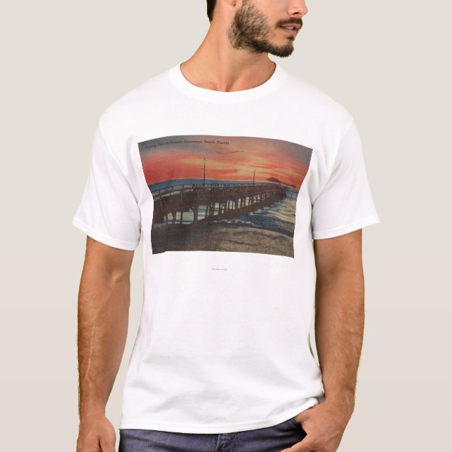 Camiseta Clearwater, Florida - opinião do por do sol da (Frente)