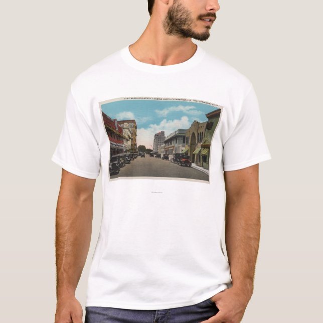 Camiseta Clearwater, Florida - South View of Ft. Harrison (Frente)