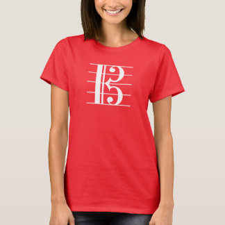 Camiseta Clef Alto Branco sobre Escuro
