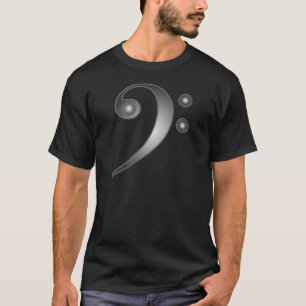Camiseta Clef baixo metálico