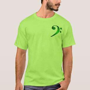 Camiseta Clef baixo verde metálico