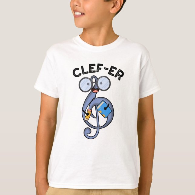 Camiseta Clef-er Funny Music Pun (Frente)