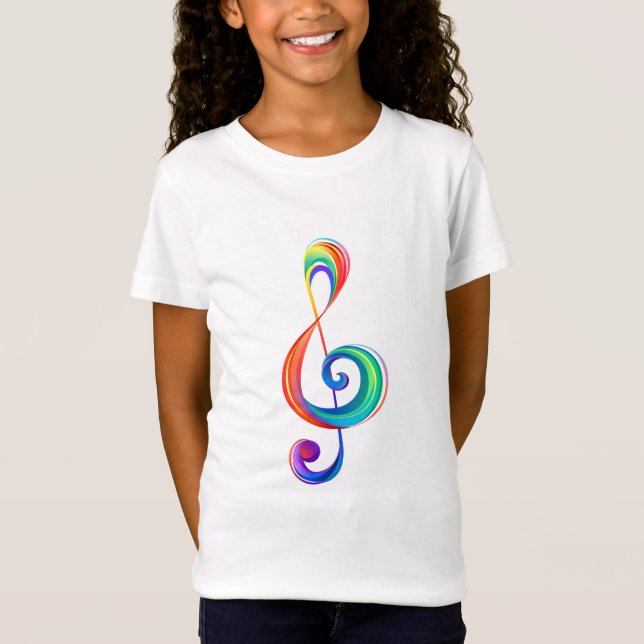 Camiseta Clef (trecho de arco-íris) (Frente)