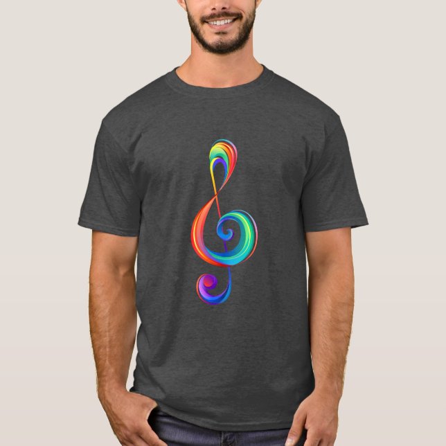 Camiseta Clef (trecho de arco-íris) (Frente)