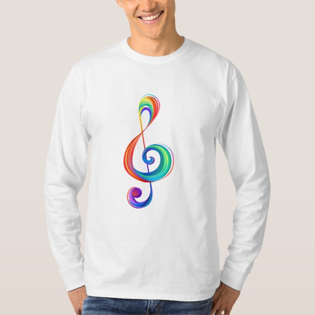 Camiseta Clef (trecho de arco-íris) (Frente)