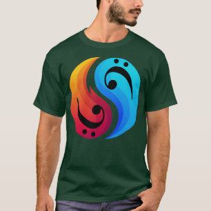 Camiseta Clef Yin E Yang Bass Guitar
