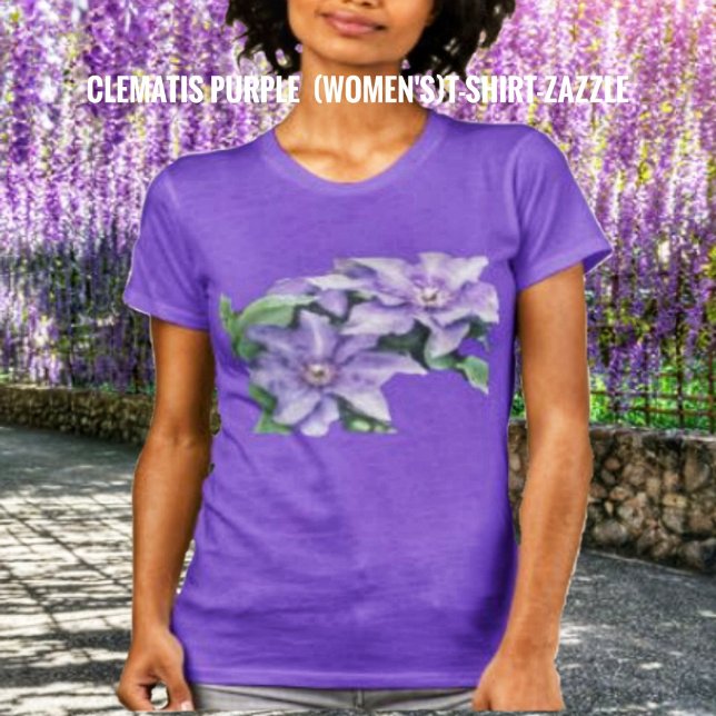 Camiseta Clematis Purple (Criador carregado)