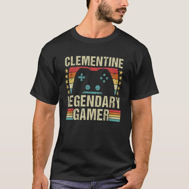 Camiseta Clementine Gamer Retro Gaming Vintage Game Persona (Frente)