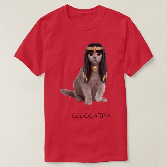 Camiseta Cleocatra A Joia Ouro Vestindo Gato Faraó (Frente do Design)