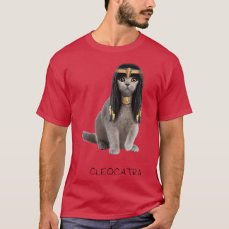 Camiseta Cleocatra A Joia Ouro Vestindo Gato Faraó