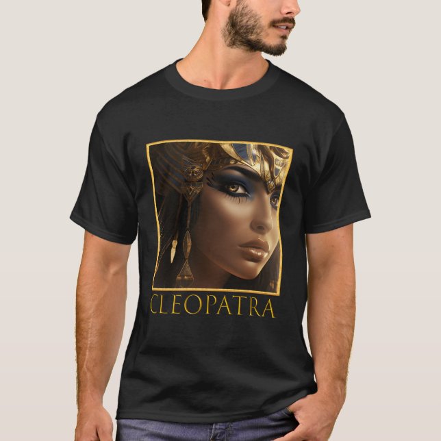 Camiseta Cleópatra Egípcia Faraó Poderosa Régua Feminina E (Frente)