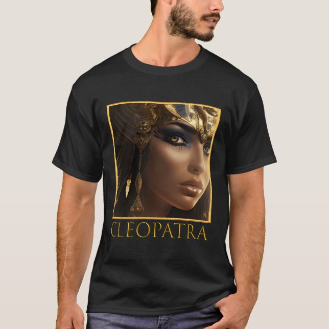 Camiseta Cleópatra Egípcia Faraó Poderosa Régua Feminina E (Frente)