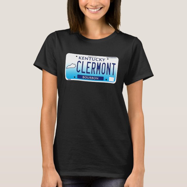 Camiseta Clermont Kentucky Bourbon Trail Whiskey License Pl (Frente)
