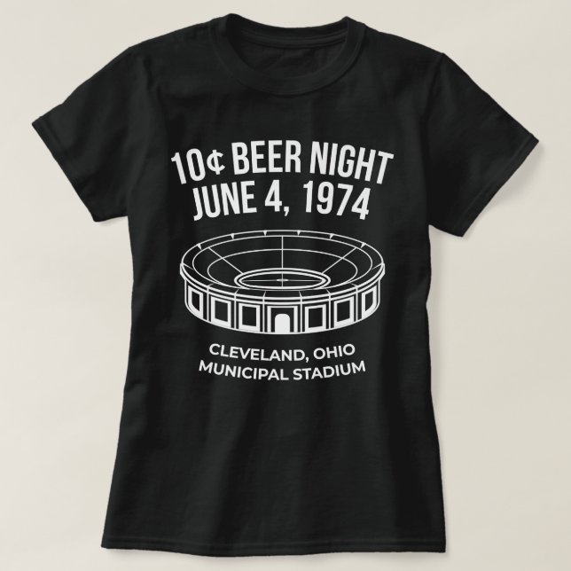 Camiseta Cleveland Baseball  Retro 10 Cent Beer Night   (Frente do Design)