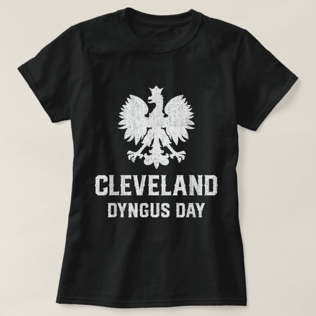 Camiseta Cleveland Dyngus Dia das Raízes Poloneses Herança  (Frente do Design)