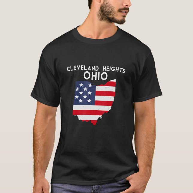 Camiseta Cleveland Heights Ohio EUA State America Viagem Oh (Frente)
